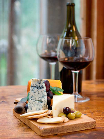 wine and cheese