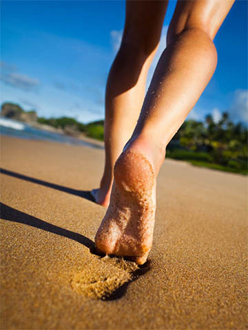 Walking on the beach