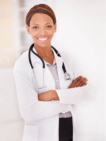 Smiling female doctor