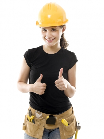 Successful contractor woman