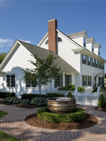 White, colonial style house