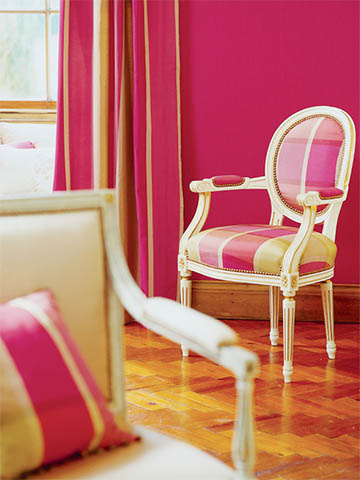 chairs in pink room