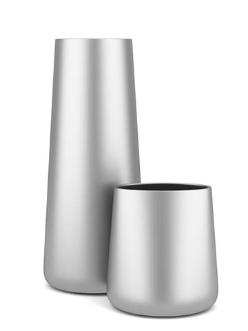 chrome vases