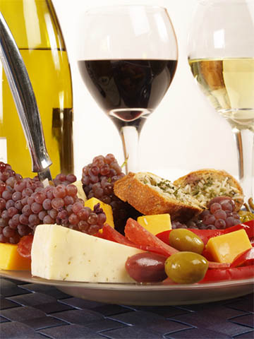 wine and cheese