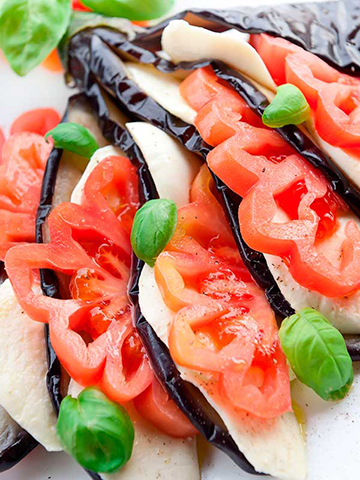 tomatoes with eggplant