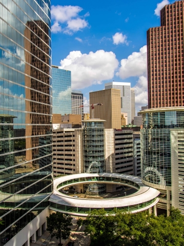 Downtown Houston highrise buildings